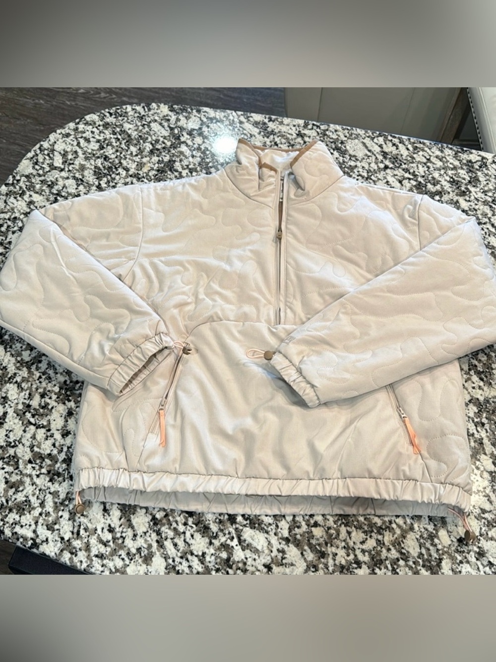 Avalanche Beige Quilted Half-Zip Pullover Jacket - Picture 4 of 6